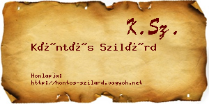 Köntös Szilárd névjegykártya