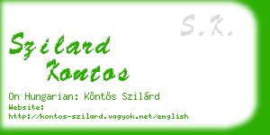 szilard kontos business card